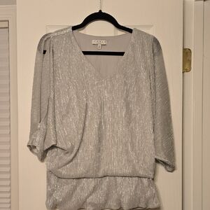 Chaps Silver Shimmer Blouse